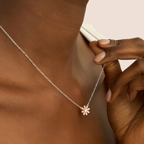Collana Silver Moments Argento Bicolore Bianco / Rosa Cubic Zirconia - Collane Donna | Stroili