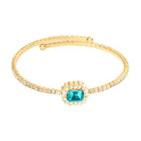 Bangle Romantic Shine Metallo Dorato Cristallo
