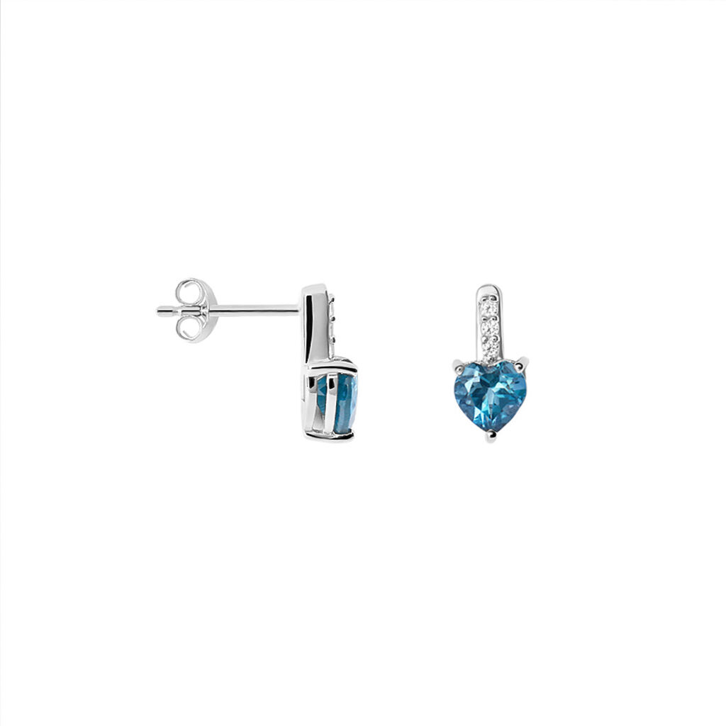 Orecchini Lobo Punto Luce Amélie Oro Bianco Topazio Cubic Zirconia - Orecchini a Lobo Donna | Stroili