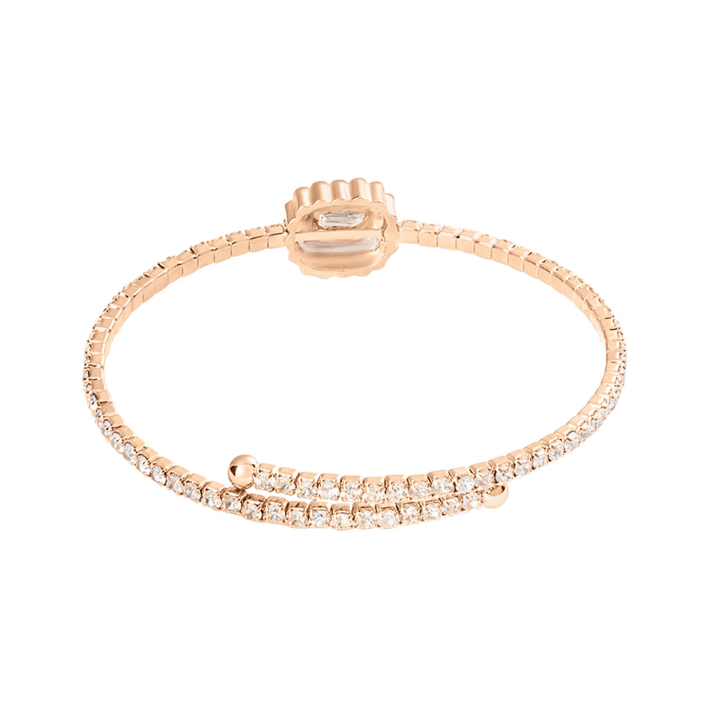 Bangle Romantic Shine Metallo Rosa Cristallo - Bracciali Rigidi Donna | Stroili