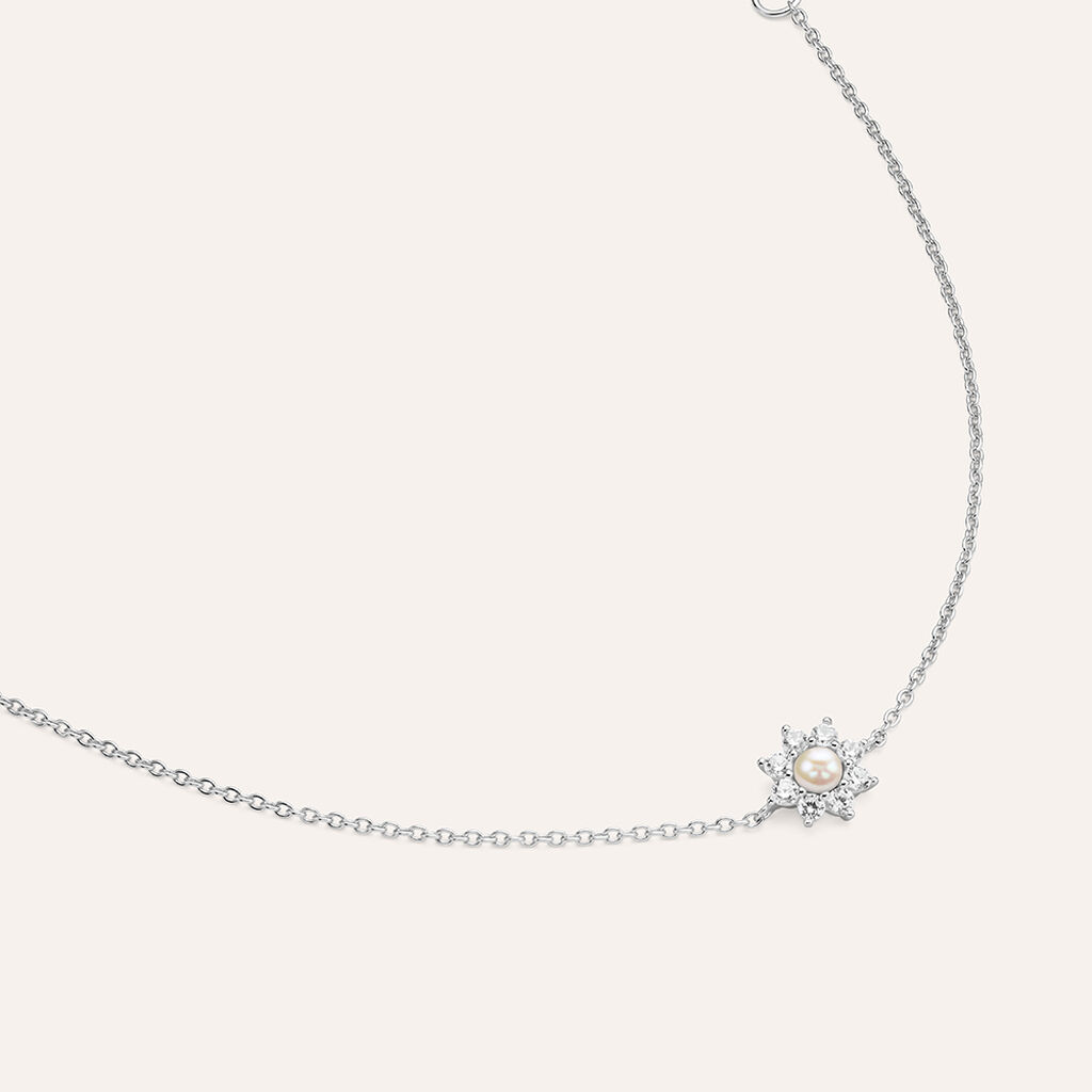 Bracciale Silver Pearls Argento Rodiato Perla sintetica Cubic Zirconia