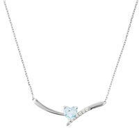 Collana Punto Luce Amélie Oro Bianco Topazio Cubic Zirconia
