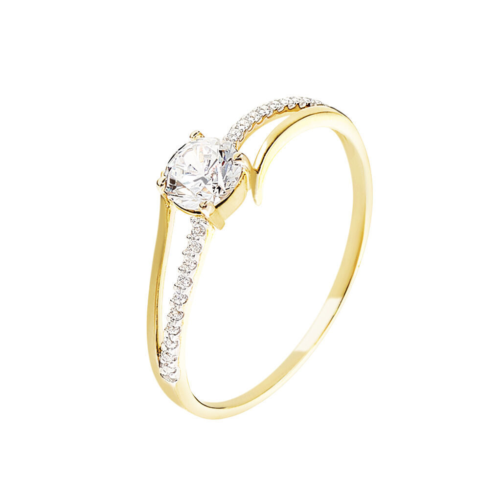 Anello Solitario Claire Oro Giallo Cubic Zirconia - Anelli con Pietre Donna | Stroili