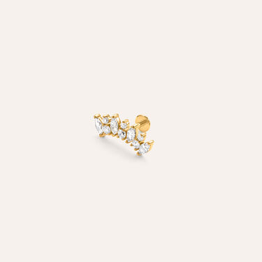 Piercing Orecchio Radiance Titanio ASTM F136 Giallo Cubic Zirconia