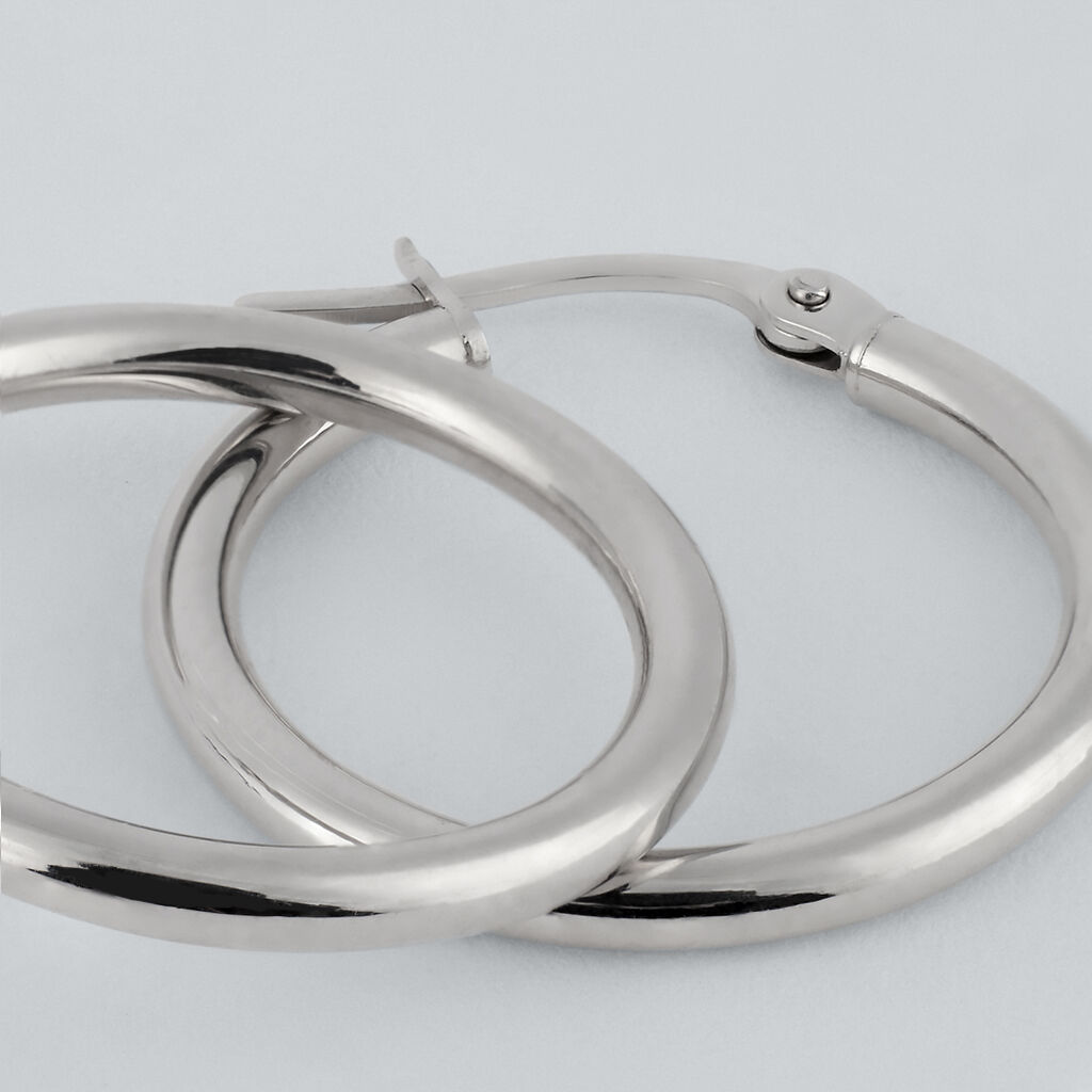 Orecchini A Cerchio Toujours Oro Bianco