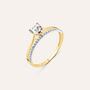 Anello Solitario Claire Oro Giallo Cubic Zirconia