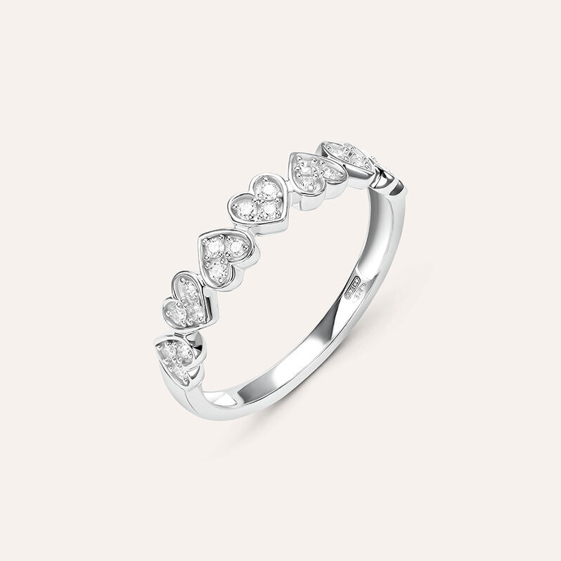 Anello Riviere Sophia Oro Bianco Diamante - Anelli Riviere Donna | Stroili