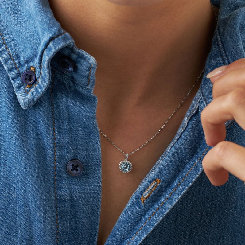Collana Punto Luce Amélie Oro Bianco Topazio Cubic Zirconia - Collane Punto Luce Donna | Stroili