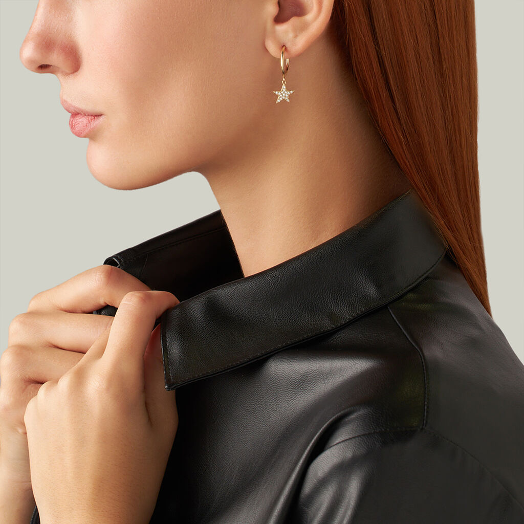Orecchini A Cerchio Toujours Oro Giallo Cubic Zirconia - Orecchini a Cerchio Donna | Stroili