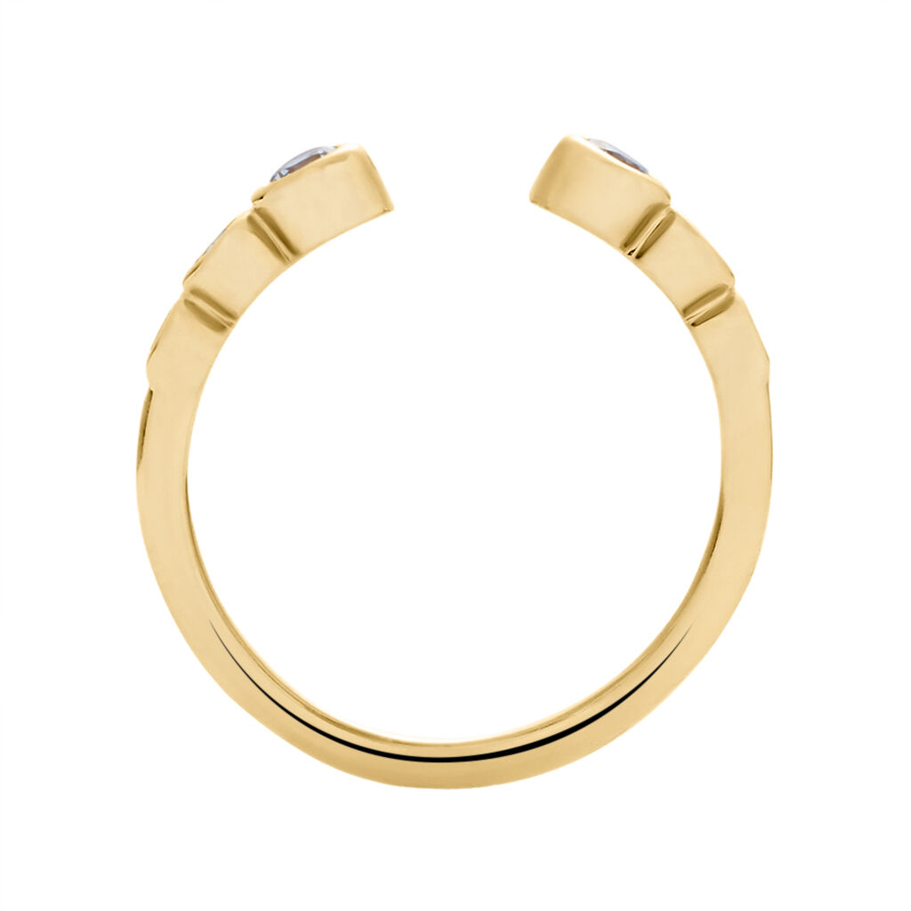 Anello Contrarie Golden Dream Placcato Oro Giallo Cubic Zirconia - Anelli con Pietre Donna | Stroili