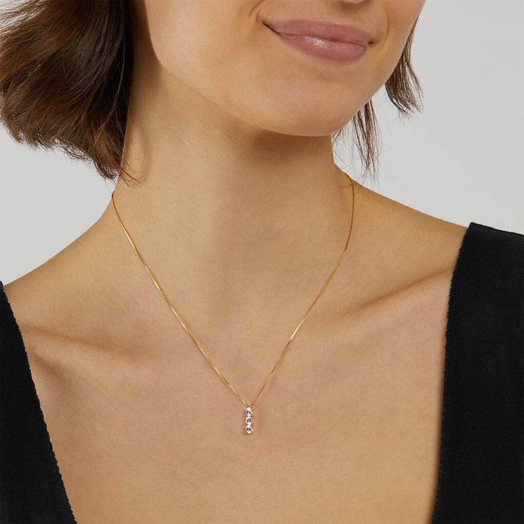 Collana Trilogy Claire Oro Giallo Cubic Zirconia - Collane Donna | Stroili