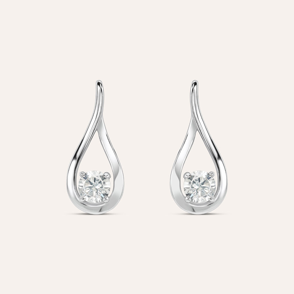 Orecchini Lobo Silver Elegance Argento Rodiato Cubic Zirconia - Orecchini a Lobo Donna | Stroili