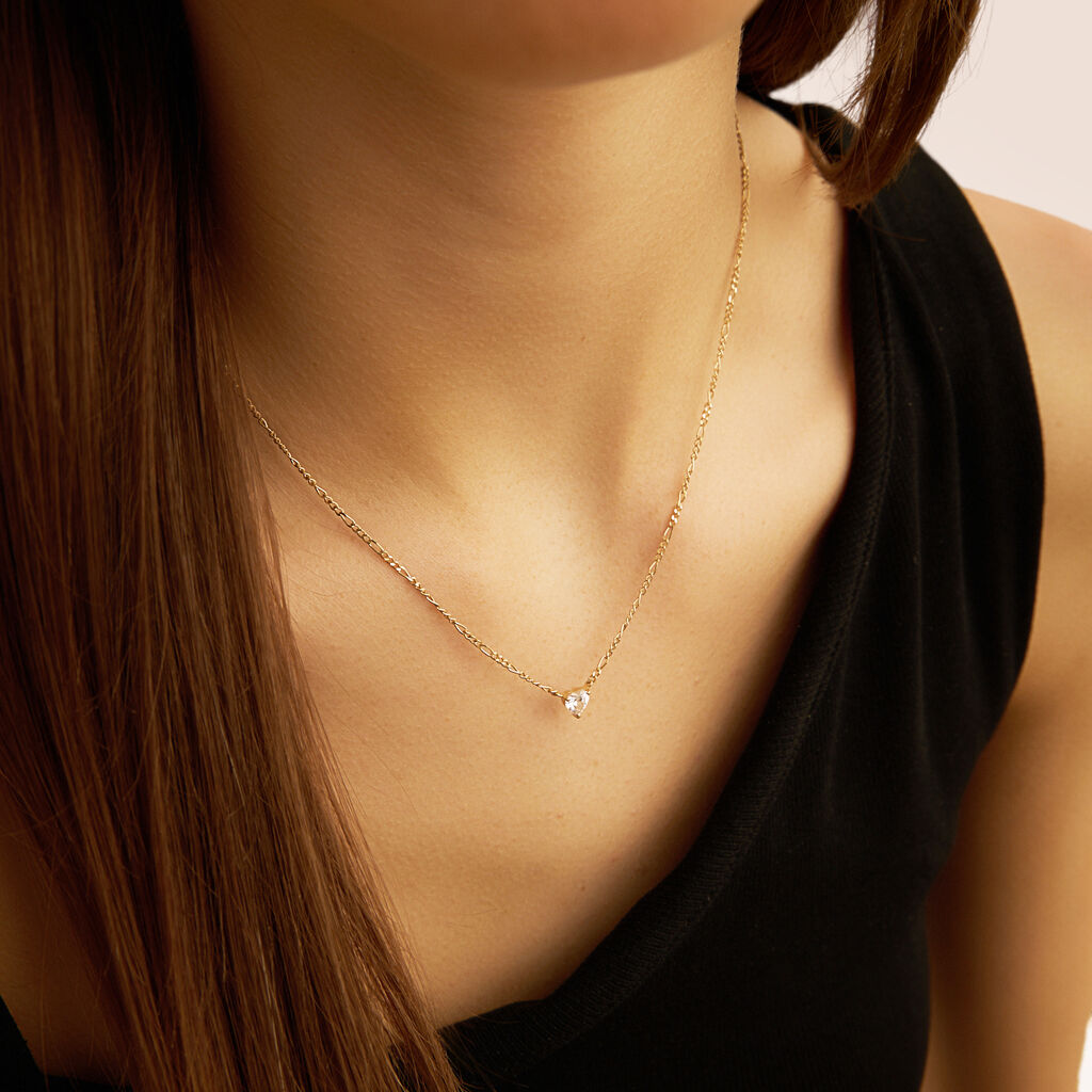 Collana Punto Luce Claire Oro Giallo Cubic Zirconia