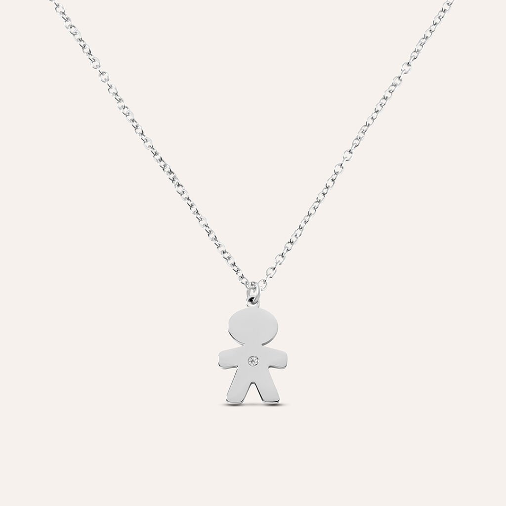 Collana Sunrise Acciaio Cristallo