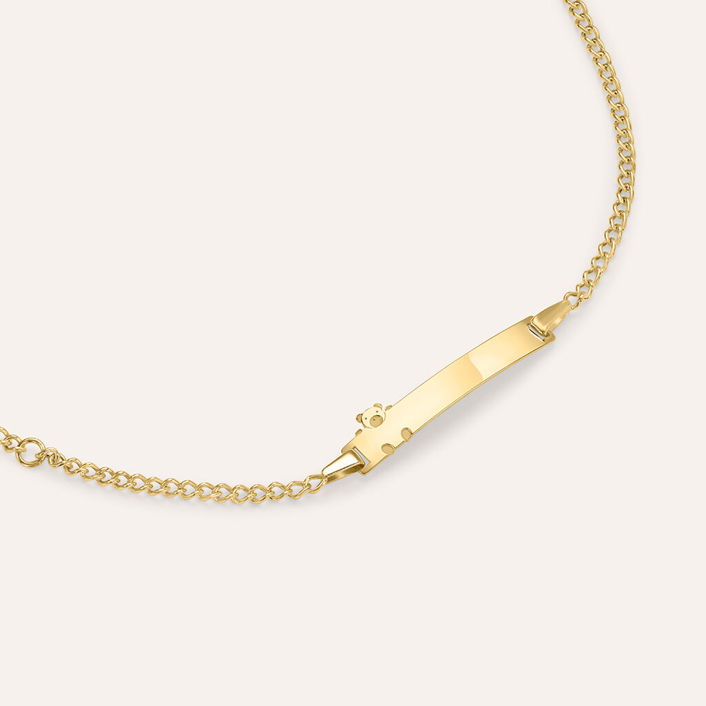 Bracciale Con Targhetta Holy Oro Giallo