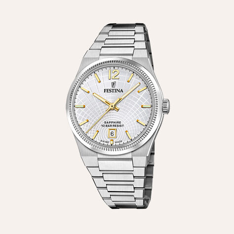 Orologio Al Quarzo Festina Swiss Made Riv&eacute; F20052/2 - Orologi con Datario Donna | Stroili