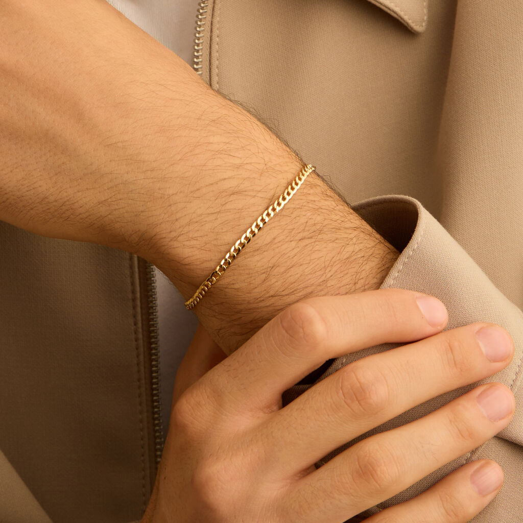 Bracciale Catena Oro Uomo Oro Giallo