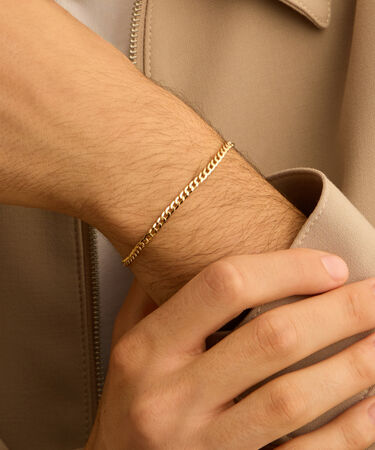 Bracciale Catena Oro Uomo Oro Giallo