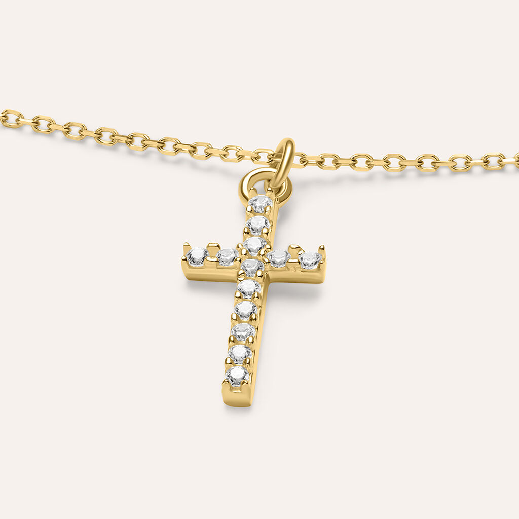 Collana Holy Oro Giallo Cubic Zirconia
