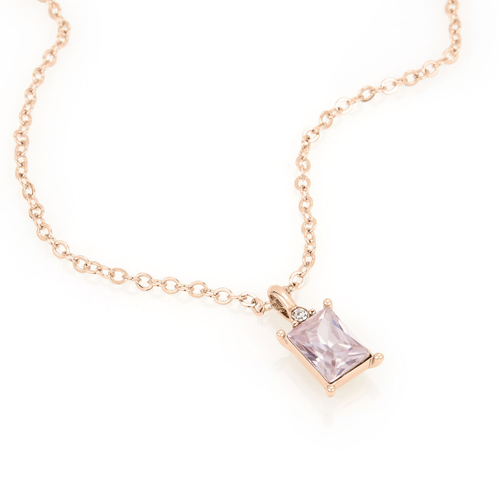 Collana Punto Luce Violet Ottone Rosa Cristallo - Collane Punto Luce Donna | Stroili