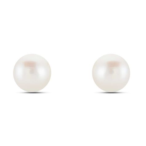Orecchini Lobo Gabrielle Oro Bianco Perla D'Acqua Dolce - Orecchini a Lobo Donna | Stroili
