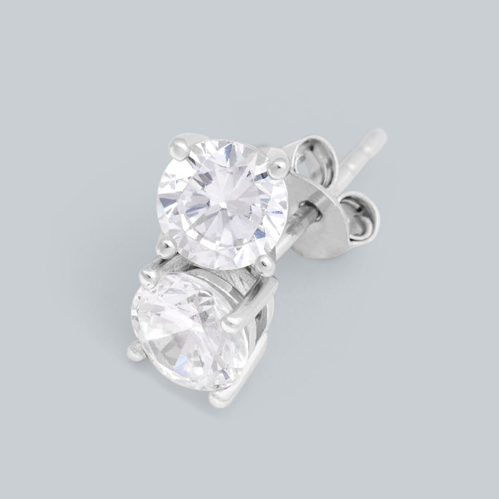 Orecchini Lobo Punto Luce Silver Elegance Argento Rodiato Cubic Zirconia - Orecchini a Lobo Donna | Stroili