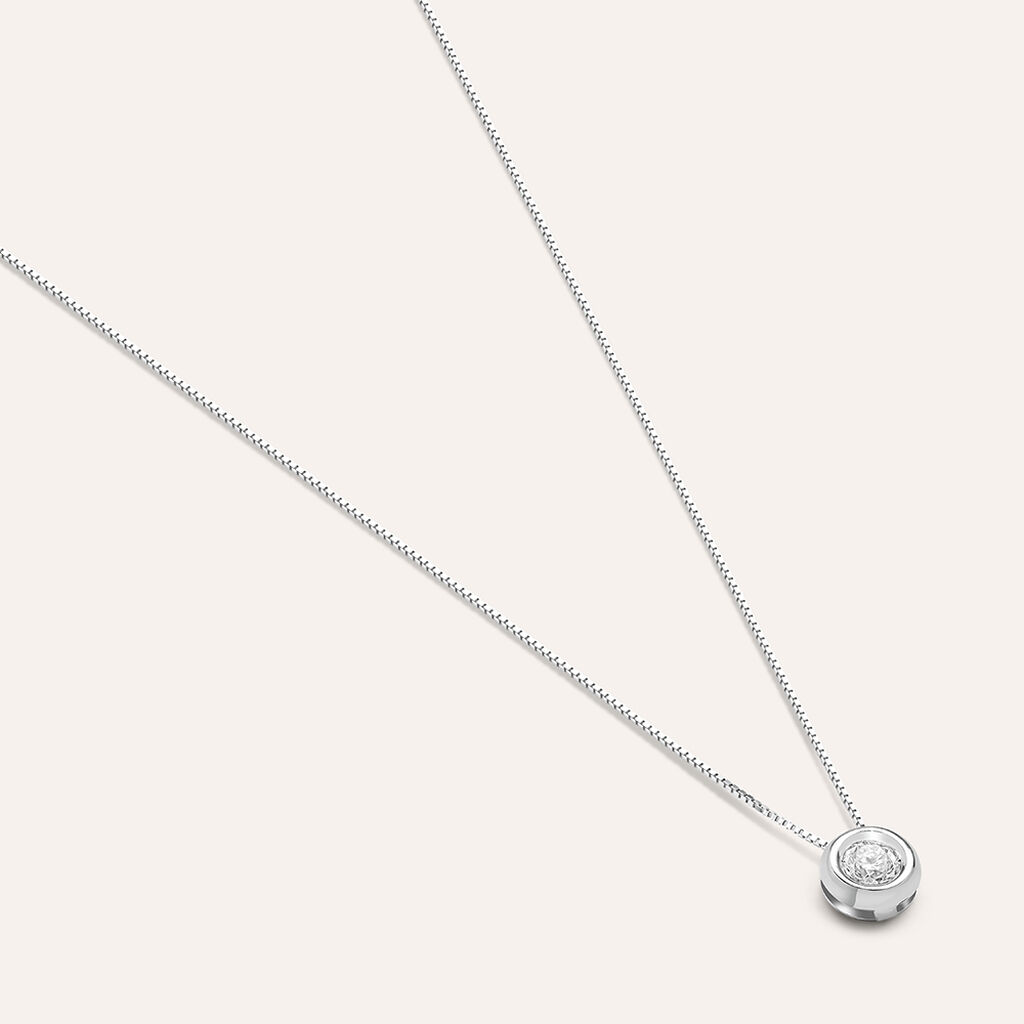 Collana Punto Luce Firmamenti Oro Bianco Diamante