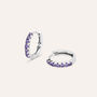 Orecchini A Cerchio Silver Rainbow Argento Rodiato Cubic Zirconia