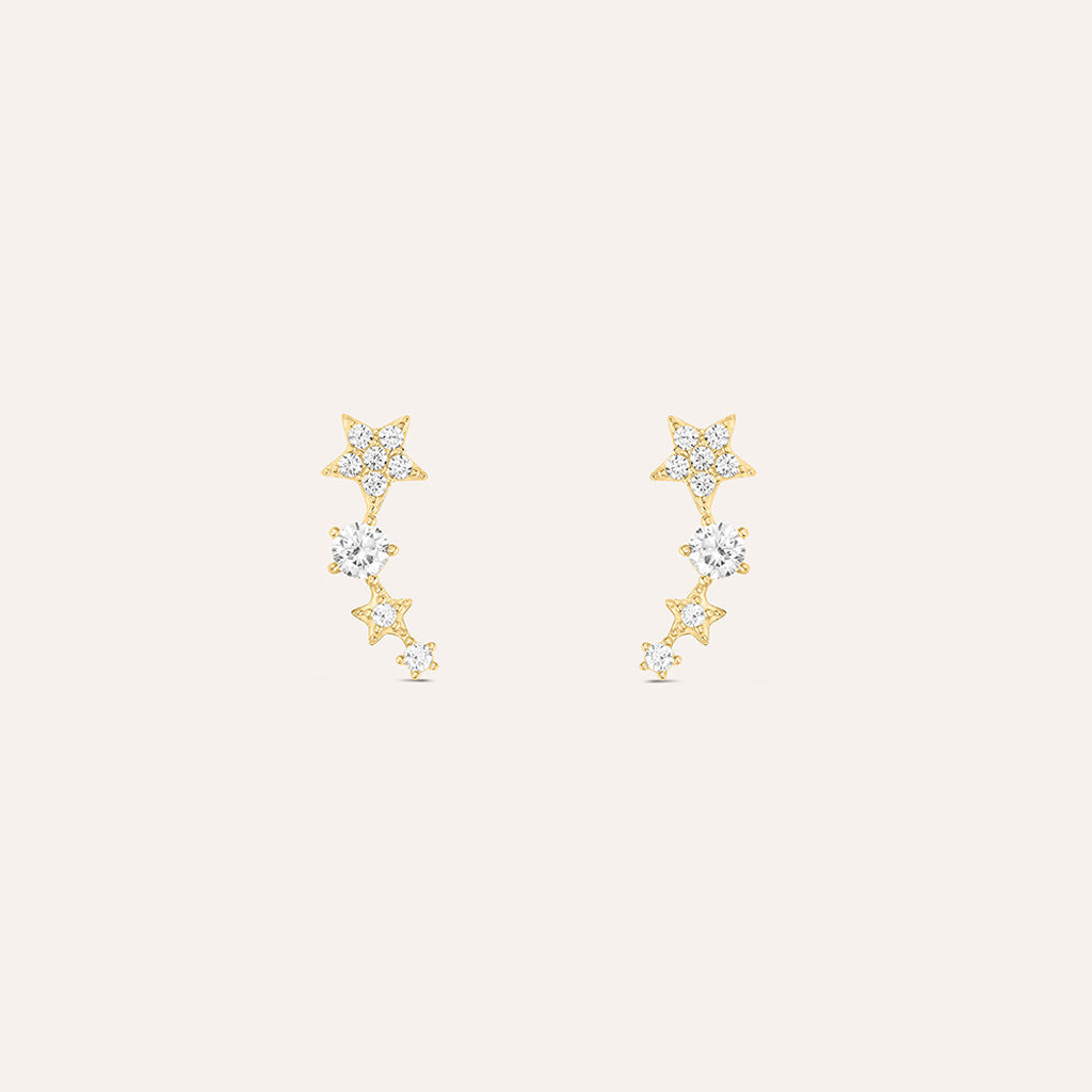 Orecchini Lobo Bon Ton Oro Giallo Cubic Zirconia - Orecchini a Lobo Donna | Stroili