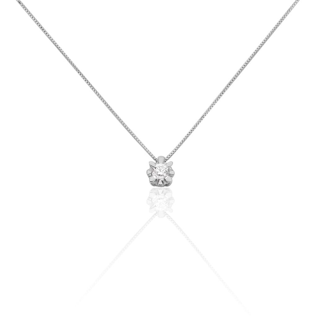 Collana Punto Luce Diamazing Oro Bianco Diamante