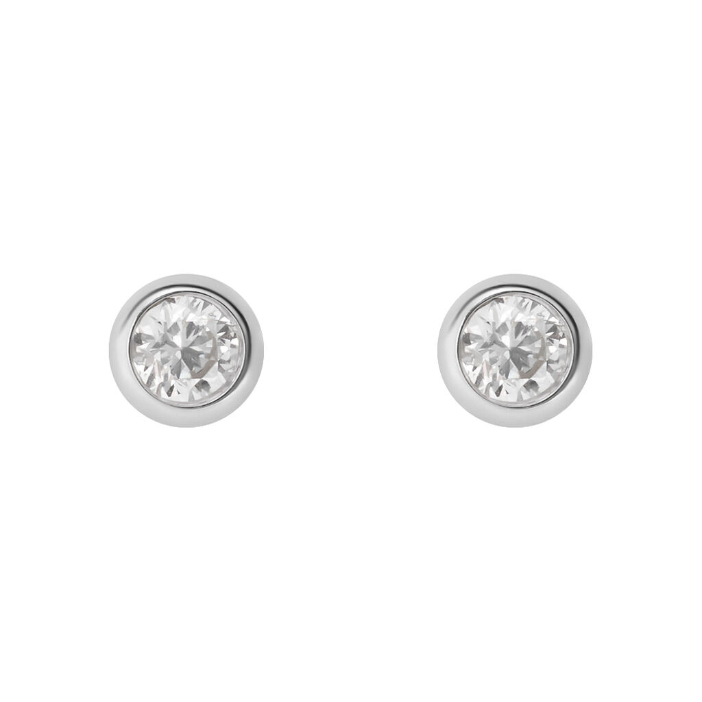 Orecchini Lobo Punto Luce Grace Oro Bianco Diamante - Orecchini a Lobo Donna | Stroili