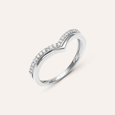 Anello Fantasia Sophia Oro Bianco Diamante - Anelli con Pietre Donna | Stroili