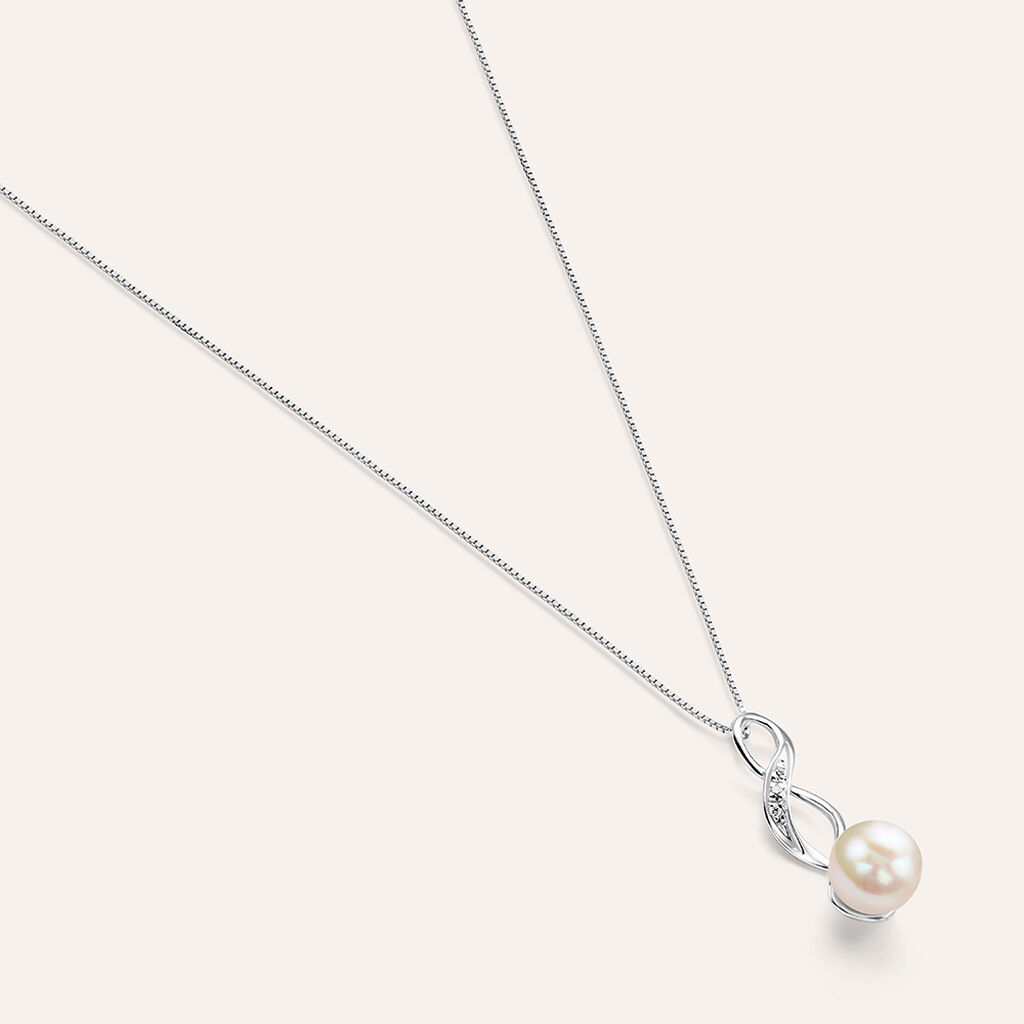 Collana Gold Pearls Oro Bianco Perla D'Acqua Dolce Diamante - Collane Donna | Stroili
