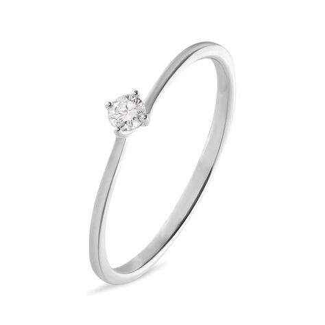 Anello Solitario Grace Oro Bianco Diamante - Anelli con Pietre Donna | Stroili