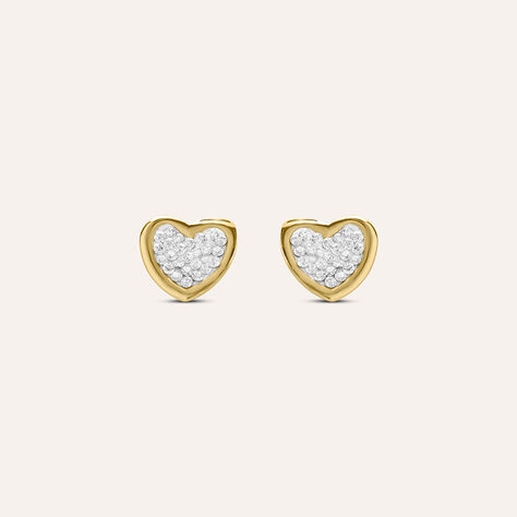 Orecchini Lobo Crystal Gold Oro Giallo Cristallo - Orecchini a Lobo Donna | Stroili