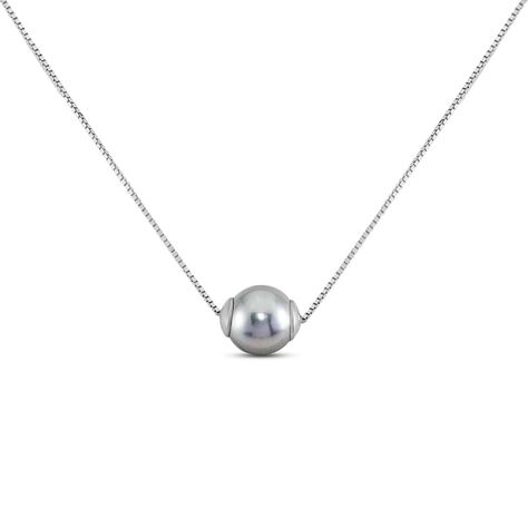 Girocollo in argento rodiato e perla - Collane Donna | Stroili