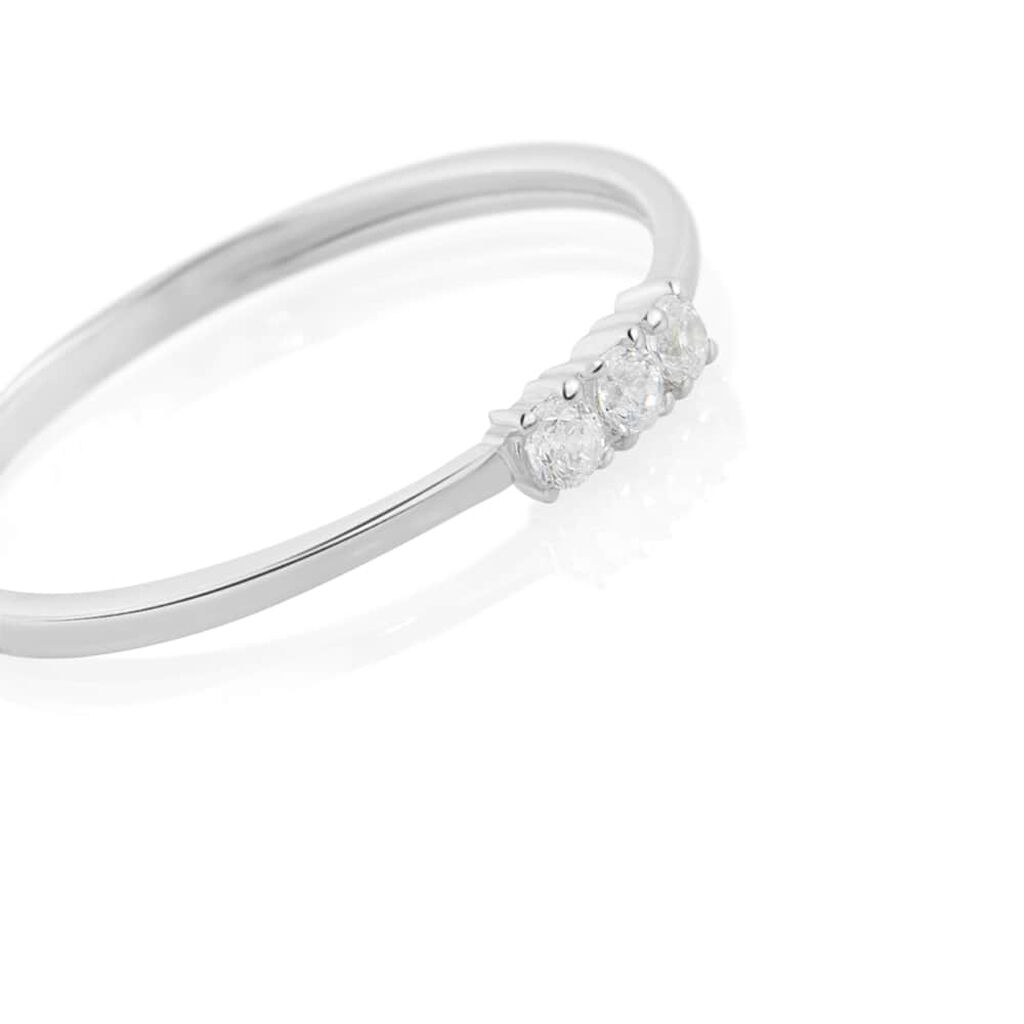 Anello Trilogy Claire Oro Bianco Cubic Zirconia - Anelli con Pietre Donna | Stroili