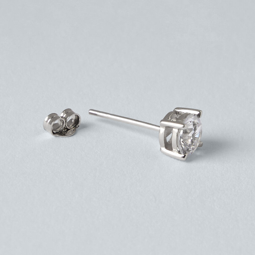 Mono Orecchino Lobo Punto Luce L'homme Or Oro Bianco Cubic Zirconia - Mono Orecchino Uomo | Stroili