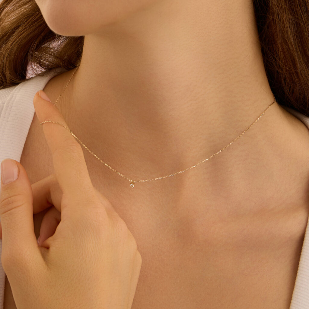 Collana Punto Luce Grace Oro Giallo Diamante