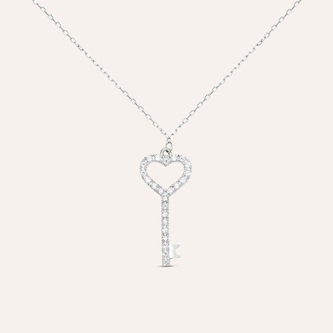 Collana Claire Oro Bianco Cubic Zirconia - Collane Donna | Stroili