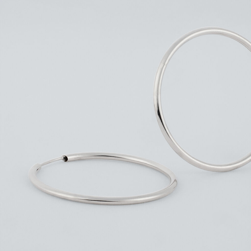 Orecchini A Cerchio Toujours Oro Bianco