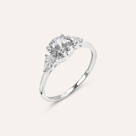 Anello Trilogy Claire Oro Bianco Cubic Zirconia - Anelli con Pietre Donna | Stroili