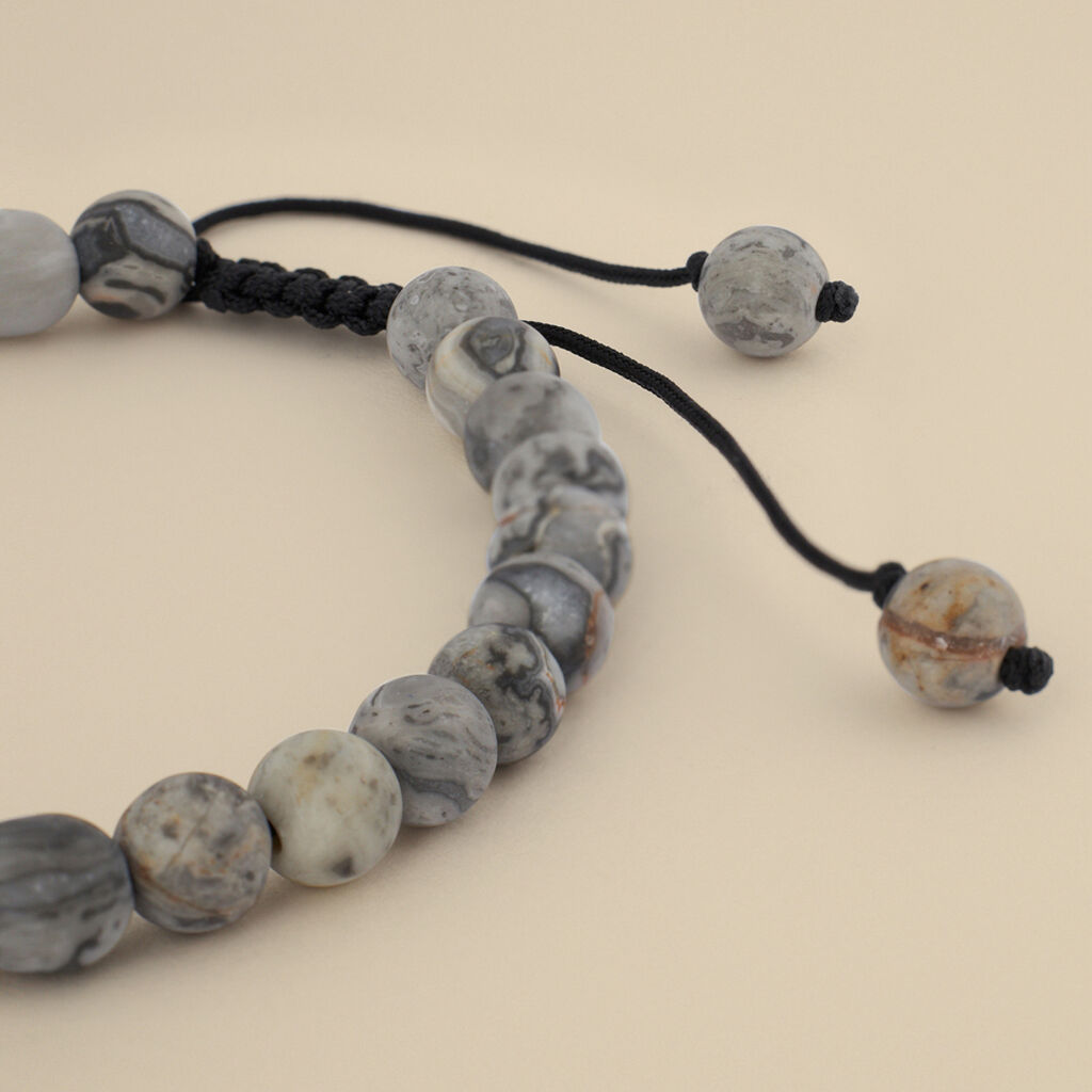 Bracciale Man Code Ottone Nero Diaspro