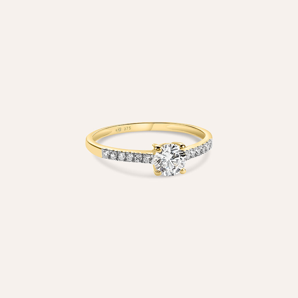 Anello Solitario Claire Oro Giallo Cubic Zirconia - Anelli con Pietre Donna | Stroili