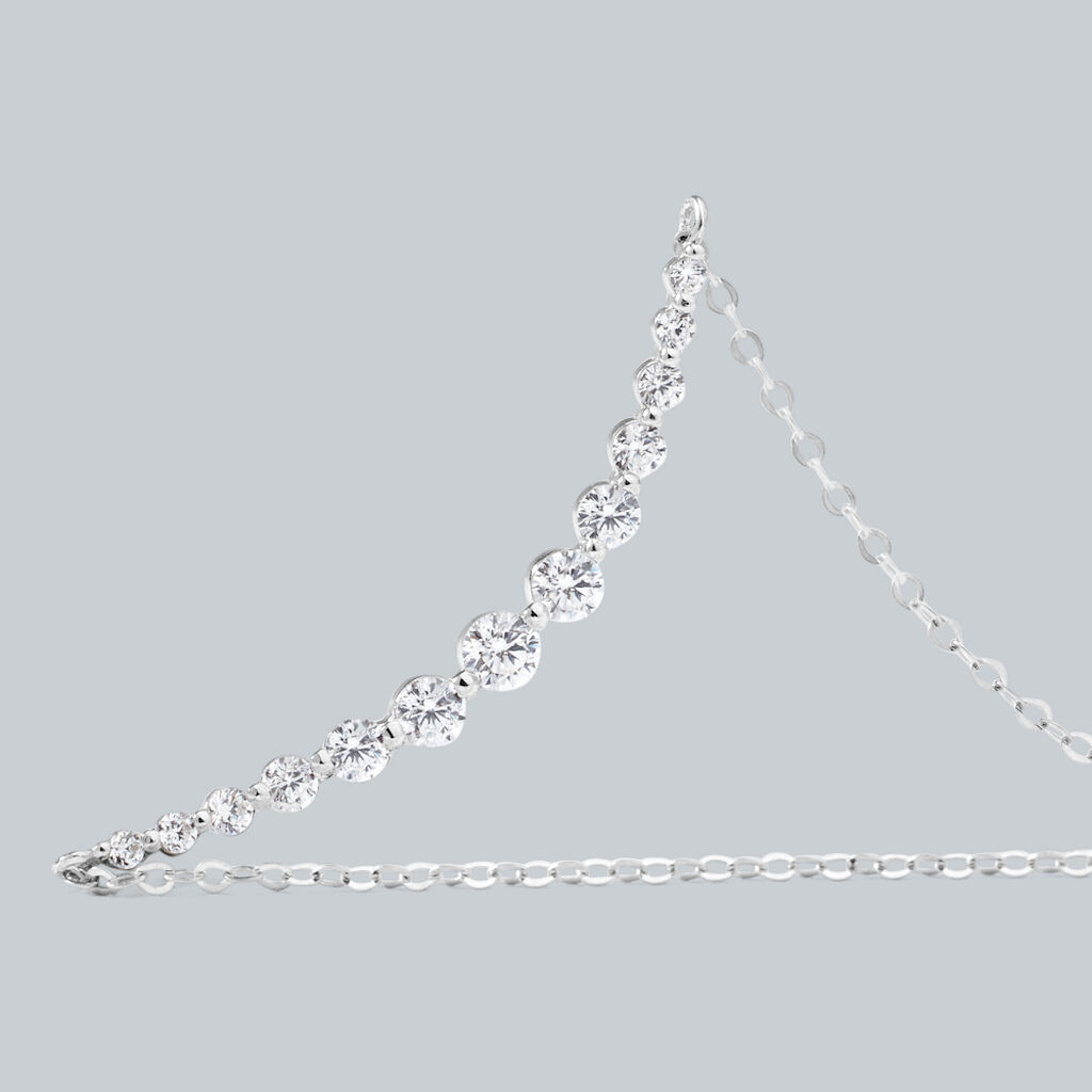 Collana Claire Oro Bianco Cubic Zirconia - Collane Donna | Stroili