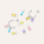 Orecchini A Cerchio Silver Rainbow Argento Rodiato Cubic Zirconia