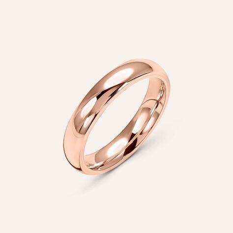 Fede Comoda 4 mm Oro Rosa - Anelli con Incisione Unisex | Stroili