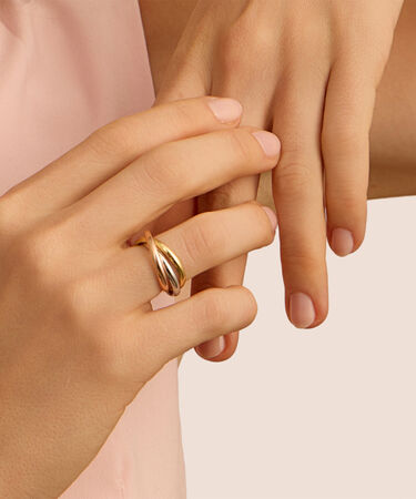 Anello Fedina Silver Collection Argento Tricolore