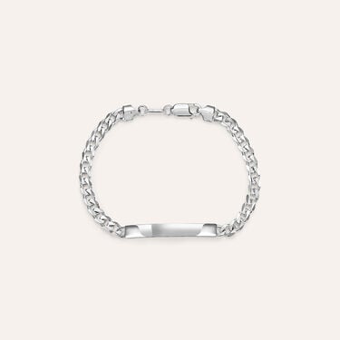 Bracciale Con Targhetta Gentleman Argento Rodiato