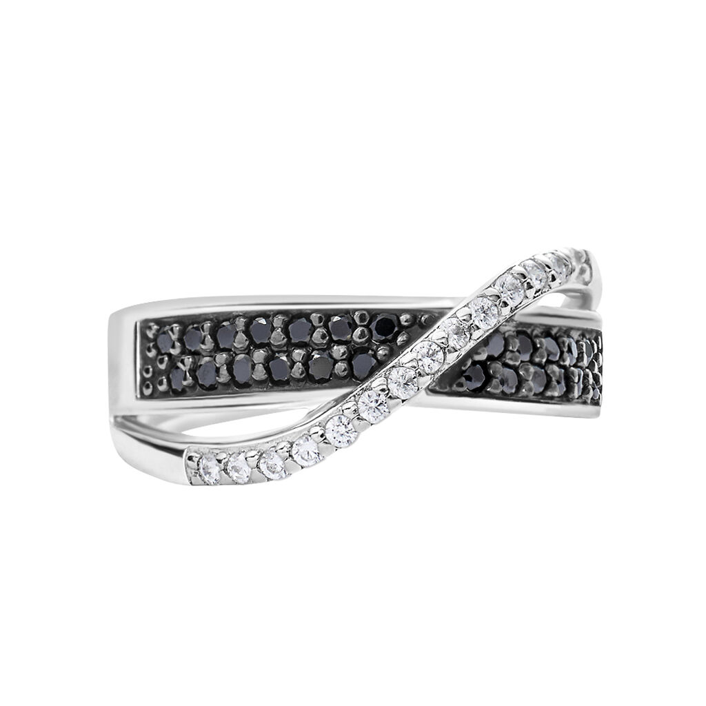 Anello Fantasia Silver Shine Argento Rodiato Cubic Zirconia - Anelli a Fascia Larga Donna | Stroili